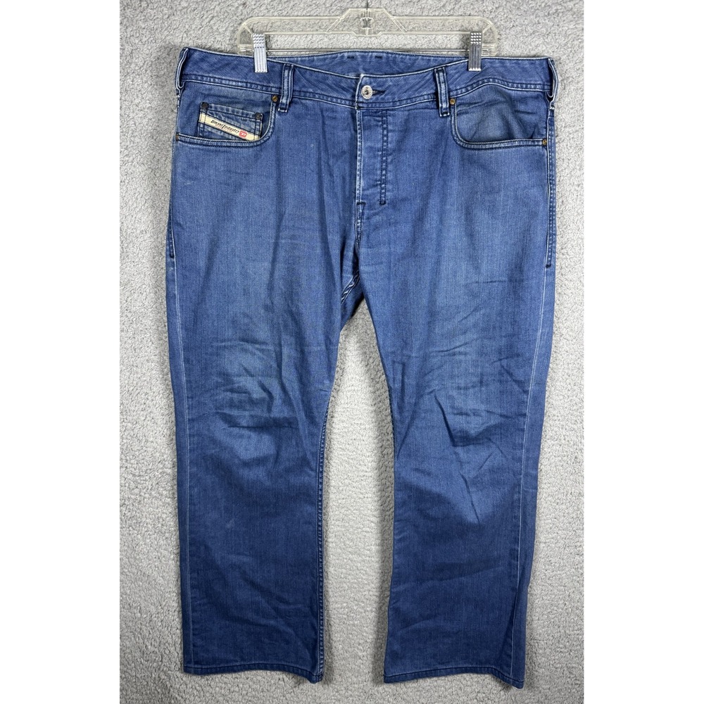 Diesel‎ Zathan Bootcut Jeans Mens 38x32 Blue Wash 0R8VK Made in Italy Button Fly